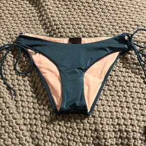 L.A. Hearts.. Emerald green high-waisted bathing suit bottoms.